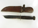 Vintage fixed blade knife and sheath