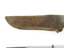 Western Cutlery Boulder Colo. Vintage Fixed Blade Knife with Sheath L48 Pattern Clip-Point Blade Double Split-Tang