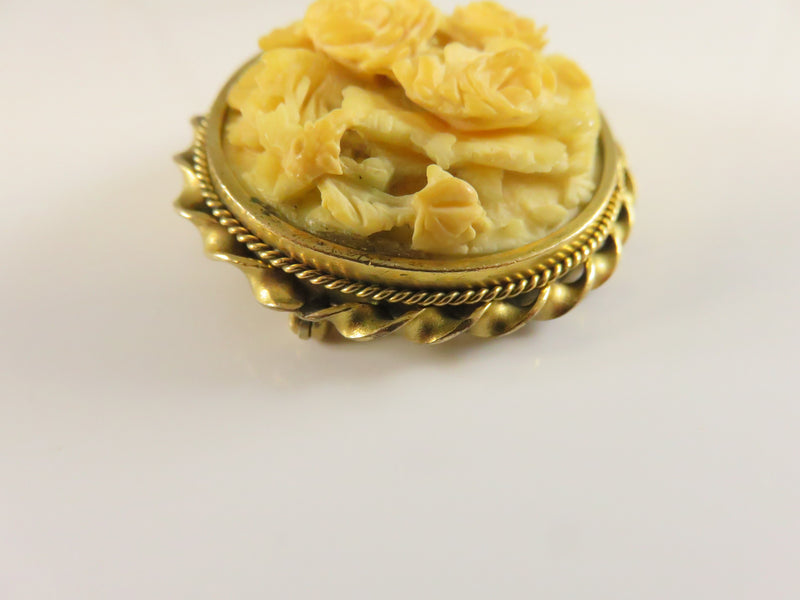 Vintage Celluloid Brooch/Pendant, 1940s, For Repair/Parts, Damaged
