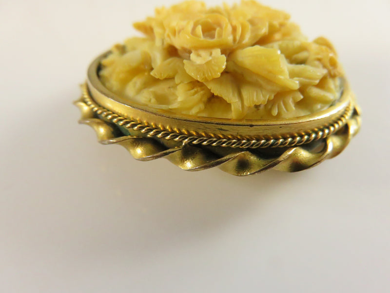 Vintage Celluloid Brooch/Pendant, 1940s, For Repair/Parts, Damaged
