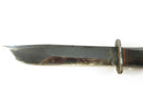 Western Cutlery Boulder Colo. Vintage Fixed Blade Knife with Sheath L48 Pattern Clip-Point Blade Double Split-Tang