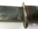Western Cutlery Boulder Colo. Vintage Fixed Blade Knife with Sheath L48 Pattern Clip-Point Blade Double Split-Tang
