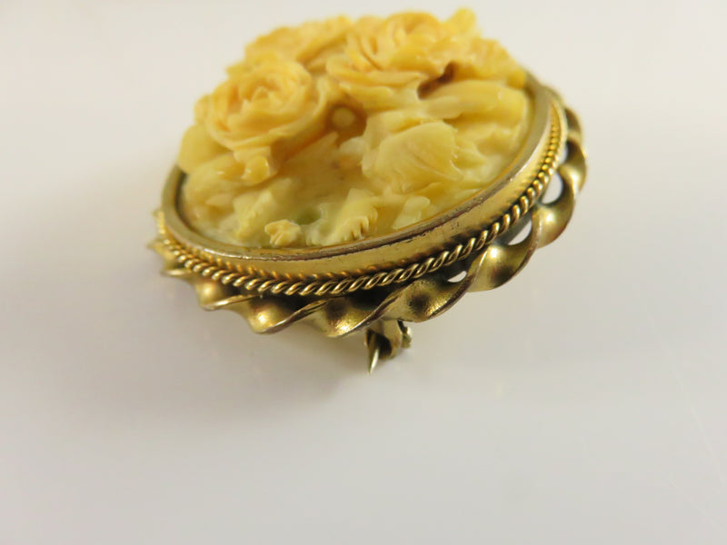 Vintage Celluloid Brooch/Pendant, 1940s, For Repair/Parts, Damaged