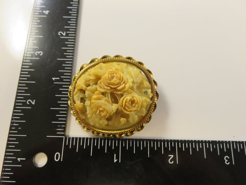 Vintage Celluloid Brooch/Pendant, 1940s, For Repair/Parts, Damaged