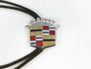 Custom Cadillac Car Emblem Western Bolo Tie Vintage Crest Crown Handcrafted Neckwear Shield Enamel Automotive Chrome