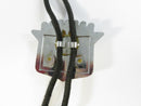 Custom Cadillac Car Emblem Western Bolo Tie Vintage Crest Crown Handcrafted Neckwear Shield Enamel Automotive Chrome