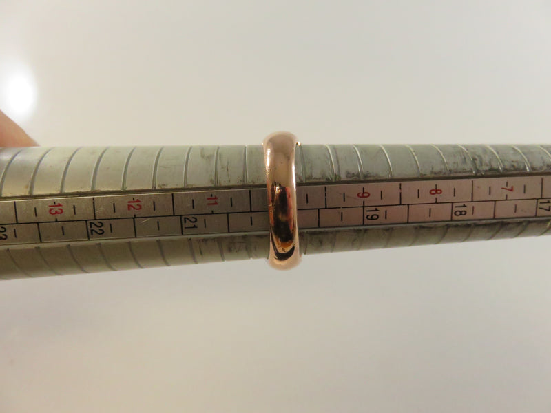 Rose Gold/Copper Colored Ring, Glass Cabochon, Size 10, Unisex, Vintage Style