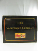 Maisto Special Edition 1951 Volkswagen Cabriolet 1:18 Diecast Model Excellent Display Condition Stored in Box 1:18 Car