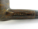 Foxhall Selected Briar Billiard Pipe with Vulcanite Stem Triple Chevron Logo Dark Brown Gold Grain Vintage Smoking