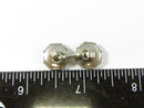 Art Deco Tuxedo Cufflink Shirt Stud Set with Mother of Pearl cufflinks octagonal white base metal chain-link vintage