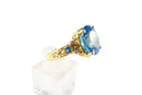 Michael Valitutti 14K Gold Natural Blue Topaz, Diamond & Apatite Ring Size 6.5 — Jewelry & Watches:Fine Jewelry:Fine Rings:Ge