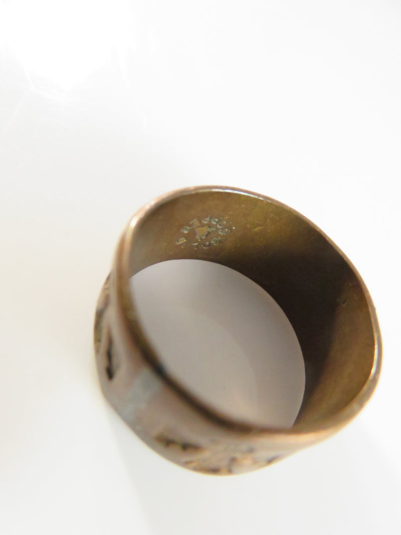 Vintage Bell Trading Post Copper Thunderbird Ring, Navajo Artisan, Size 8.5