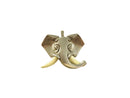 Vintage Elephant Head Pendant, Southwestern Style, 1970s, Unique Design — Silver — front view