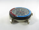 Sharp Quartz Diver Watch Pepsi Bezel for Parts or Repair Style Bi-color Stainless Steel Case with Day Date Window