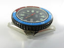 Sharp Quartz Diver Watch Pepsi Bezel for Parts or Repair Style Bi-color Stainless Steel Case with Day Date Window