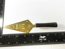 Masonic Ceremonial Presentation Trowel with Etched Details Freemasonry Gold-tone Square Compasses Pillars All-Seeing Eye