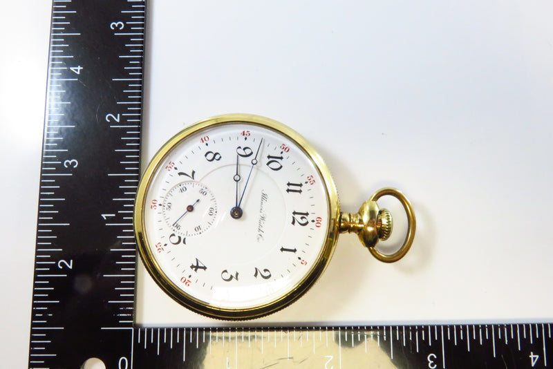 Nice c1909 Illinois Pocket Watch Size 16s 17 Jewel Model 5 Grade 184 Running