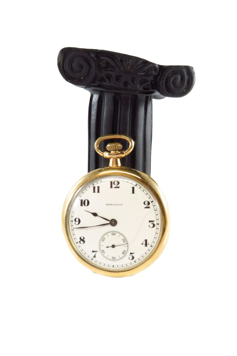 c1919 Hamilton Pocket Watch Size 12s 17 Jewel Model 1 Grade 910 Running — Jewelry & Watches:Watches, Parts & Accessories:Pock