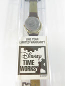 Disney Time Works Mickey Mouse Quartz Wristwatch Model M1002 Watch Analog Parks Exclusive Gold-tone Movement Japan