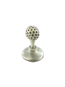 Pewter chess pawn with golf ball design