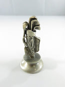 Fame Products Golf Theme Chess Set Rook Golf Bag Solid Metal Alloy Silver-tone Felted Bottom Replacement Pewter Piece