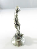 Fame Products Golf Theme Chess Set Putter Themed Knight Solid Metal Alloy Piece Themed Vintage Caddie Silver-tone