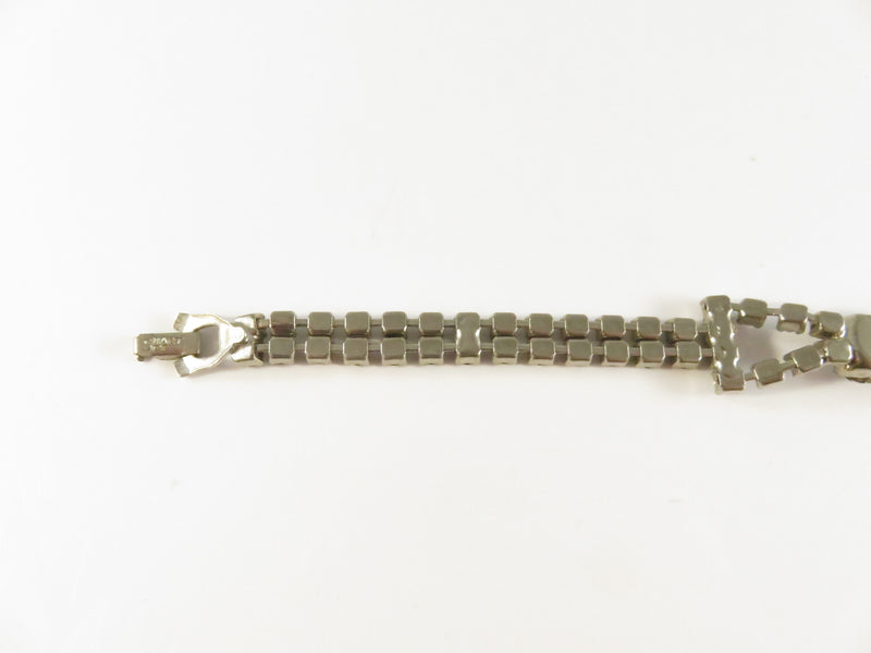 Vintage Smart Set Rhinestone Bow Bracelet, 7", Broken Clasp, For Repair