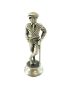 Pewter golf-themed chess king piece