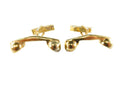 Fenwick & Sailors Sterling Gilt Telephone Receiver Bullet Back Dress Cufflink Set — Gold, Sterling Silver — front view