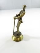 Fame Products Replacement Queen Golf Theme Chess Piece Brass Colored Female Golfer Solid Metal Alloy Crafting Supply