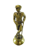 Golf theme chess piece with golfer in argyle sweater