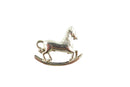 Vintage Sterling Silver Repousse Rocking Horse Brooch Pin 1 3/8" x 1 1/4" — Jewelry & Watches:Fine Jewelry:Fine Pins & Brooch