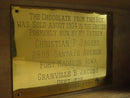 Antique 1904 Walter Baker Chocolate Box 1900 Paris Expo Medal Stencil Rare 6lb Flat Size Iowa Grocery Provenance