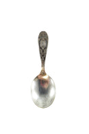 c1975 WM Rogers IS Silver Birth Record Spoon Bridget Dec 1 1975 A M 4" Long — Silver — front view