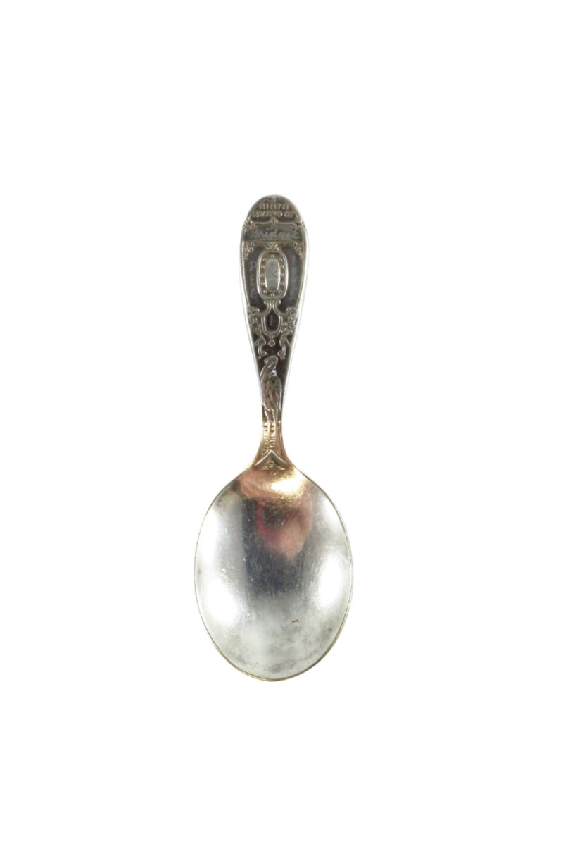c1975 WM Rogers IS Silver Birth Record Spoon Bridget Dec 1 1975 A M 4" Long — Silver — front view
