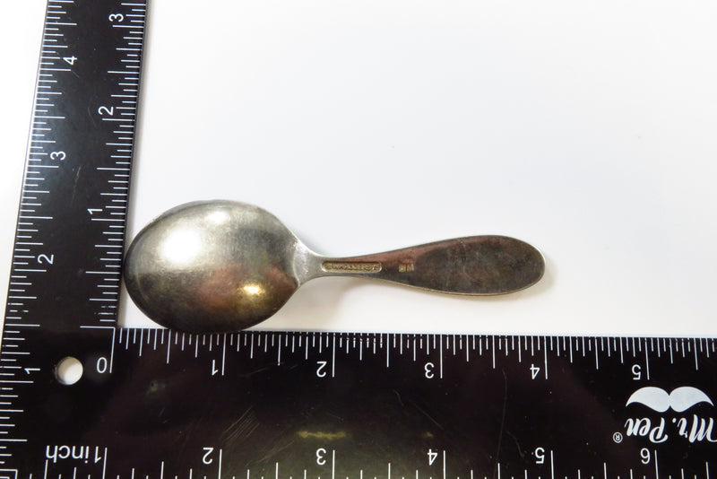 c1975 WM Rogers IS Silver Birth Record Spoon Bridget Dec 1 1975 A M 4" Long