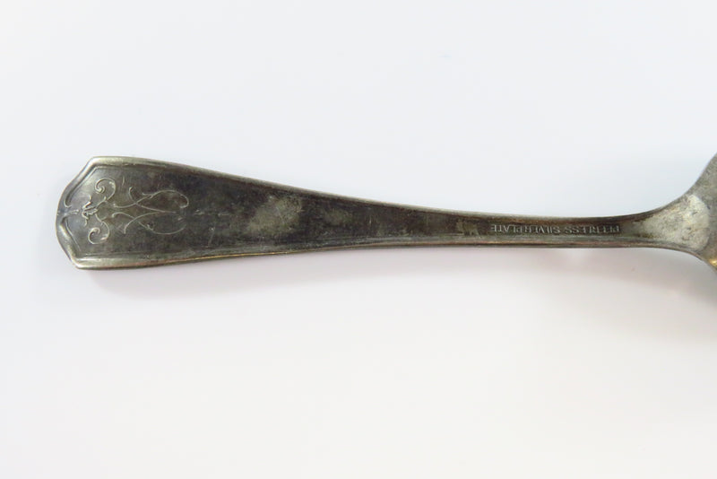 Quaker Early Birds Gene & Glenn Peerless Silver Plate Souvenir Spoon 5 7/8"