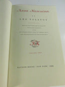Leo Tolstoy - Anna Karenina - 1939 Printing - Random House - 2 Volume Set Thomas Philip Reisman hardcover classic