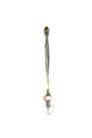Vintage Tippy Taster Double Ended Spoon 5 11/16" Long — Silver — front view