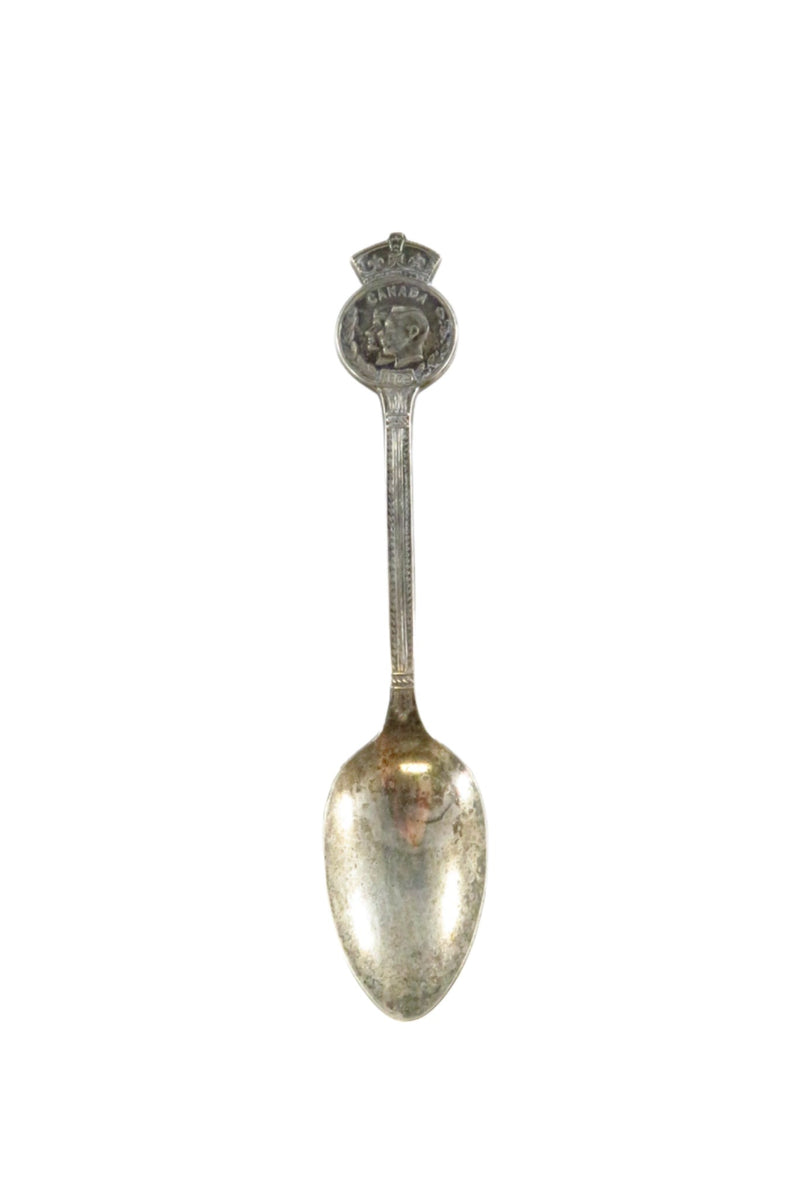 1939 King George VI & Queen Elizabeth Royal Visit Souvenir Spoon 5 3/16"