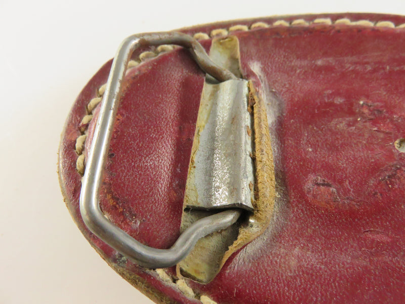 For  Repair/Repurpose Vintage Yellow Rose of Texas Leather Belt Buckle, 1970s, Oval