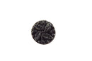 Antique Black Glass Flower Form Victorian Button 18.07mm — front view