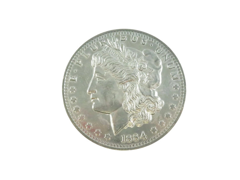 Vintage Oversized 1884 Morgan Dollar Replica, 3" Wide, 3.68mm, Unknown Metal, Novelty