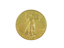 Vintage Oversized 1907 Saint-Gaudens Double Eagle Replica, 3" Wide, 4.23mm, Unknown Metal, Novelty — Gold — front view
