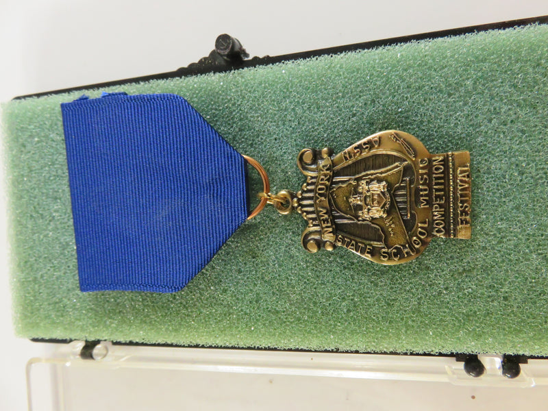 Vintage NYS Music Festival Medal, Dieges & Clust, 1970s, Original Case