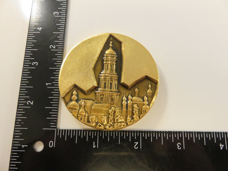 Soviet Ukraine Kyiv Pechersk Lavra Medal, Original Case & Card, Vintage