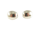 Vintage Sterling Silver Oval Convex Stud Earrings, IBB 925, 1", 6.1g — Sterling Silver, Silver — front view