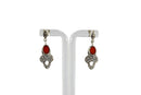 Vintage Orange Carnelian Plaque Designer Signed Post Back Dangle Earrings — Jewelry & Watches:Vintage & Antique Jewelry:Fine: