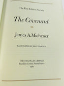 James A. Michener - The Covenant - 1980 - First Edition - Leather Bound Franklin Library Illustrated Society Accents