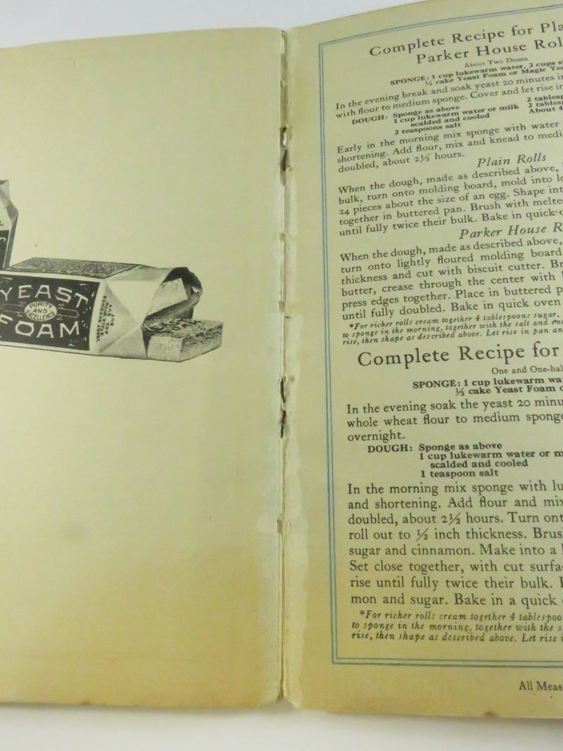 Vintage 1920s "The Art of Making Bread" Cookbook - Northwestern Yeast Co.